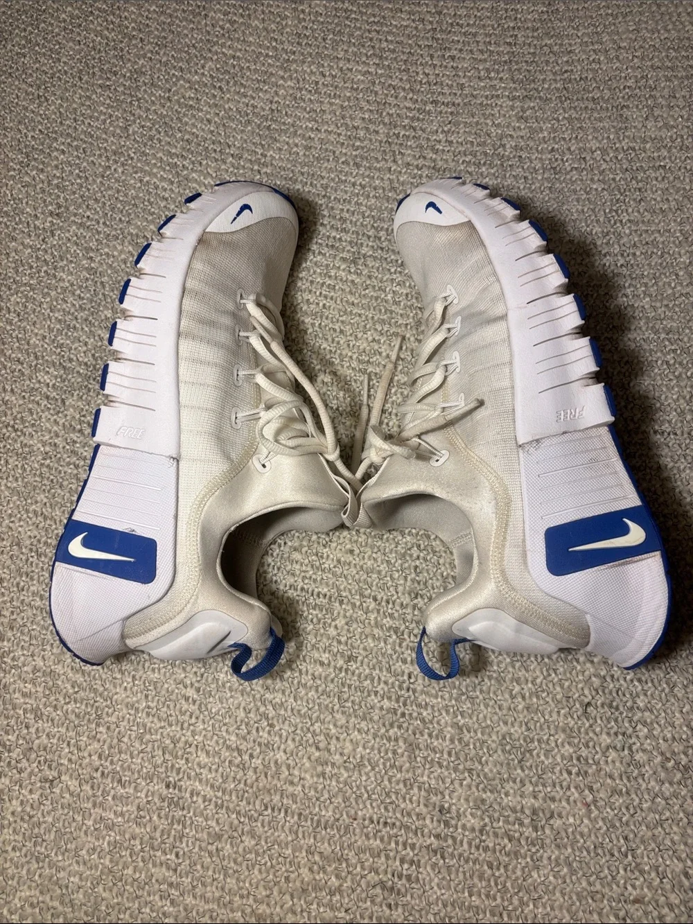 Nike Free Metcon 6 White Game Royal Cross Training Shoes Men's Size 10.5